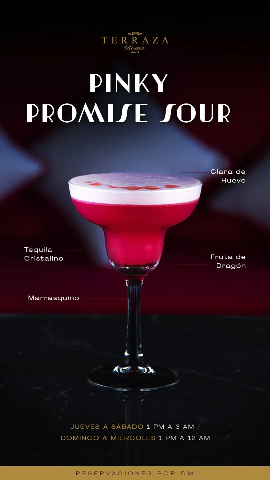 Historia para redes: coctel Pinky Promise Sour